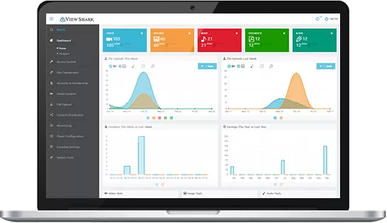 ViewShark Admin Panel Responsive Laptop Layout